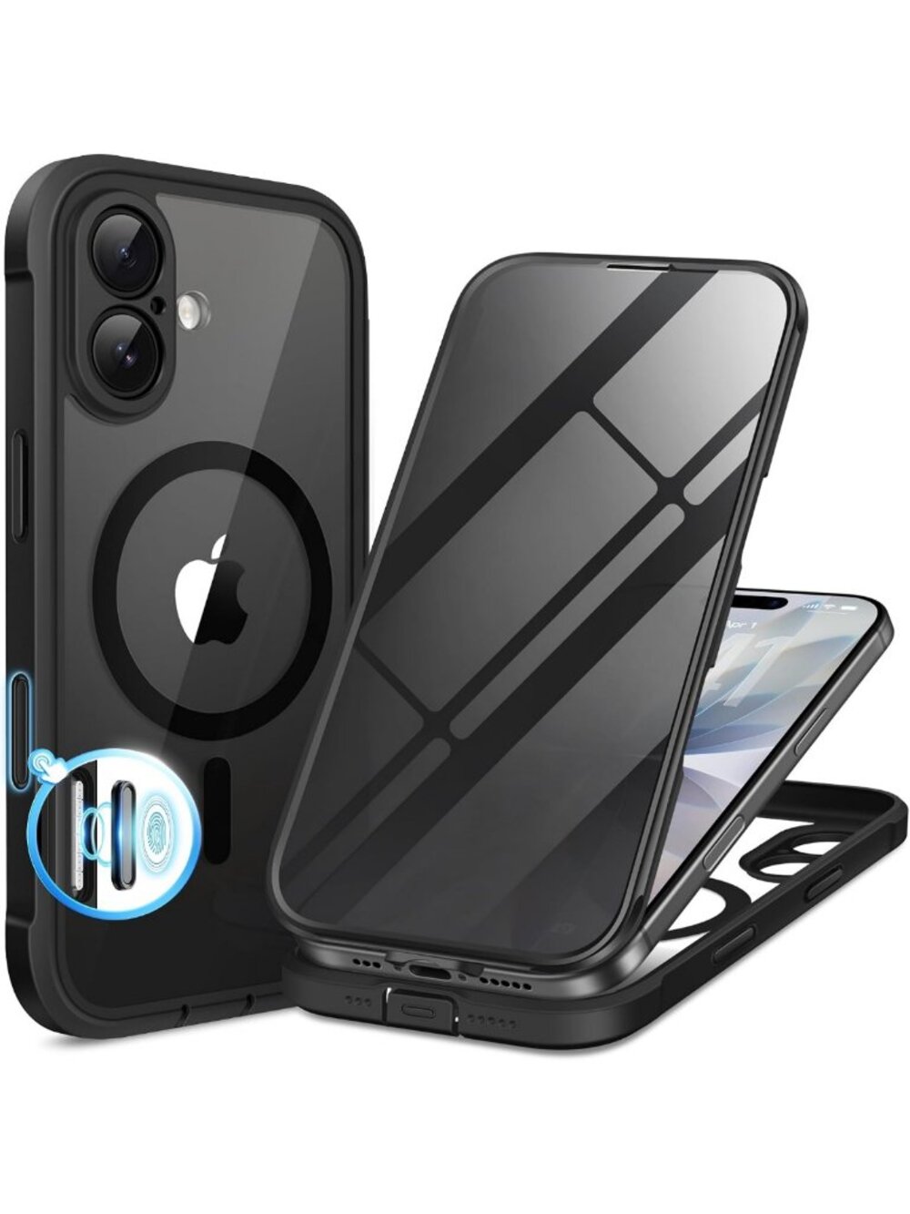 iPhone 17 Case with MagSafe, Privacy Screen Protector, Shockproof Full Body